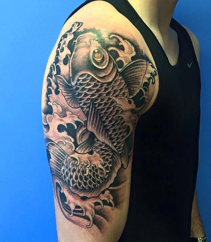 50 Graceful Koi Fish Tattoos For Back  Tattoo Designs  TattoosBagcom